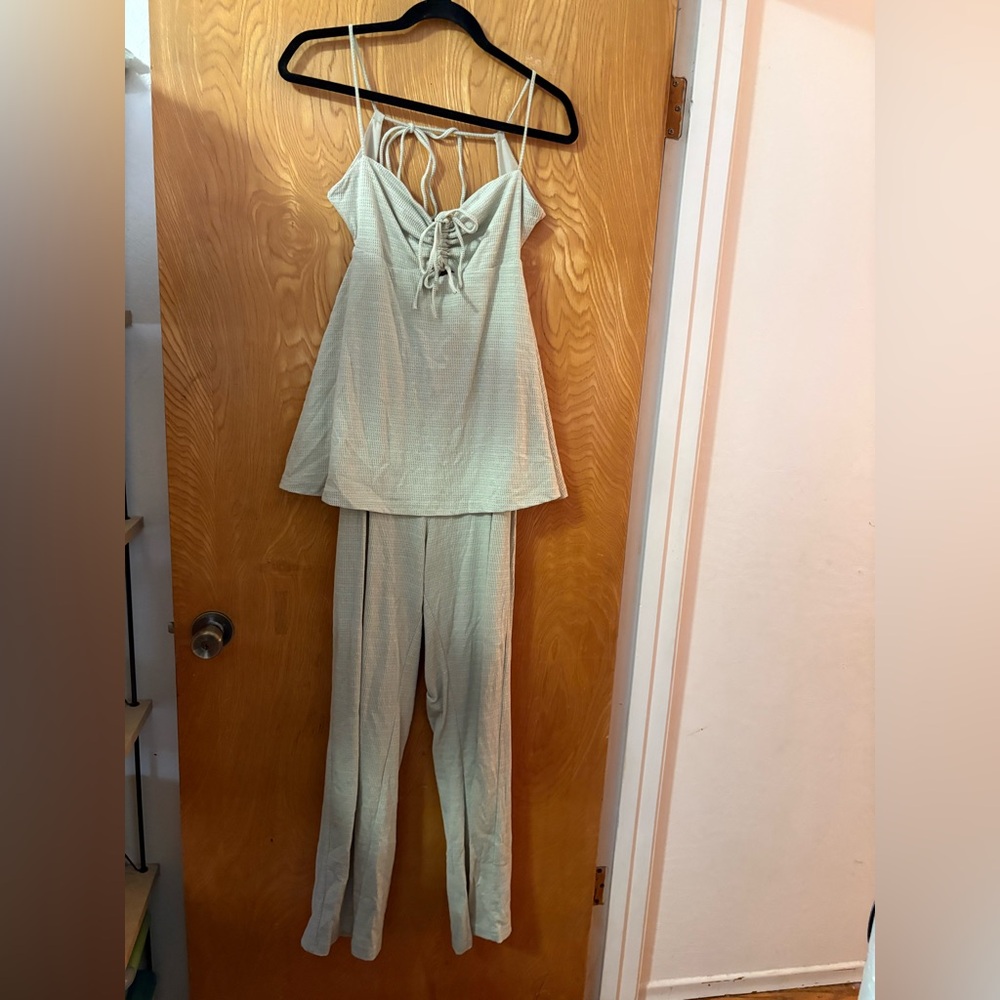 SABO Alondra Jumpsuit Luxurious cream Heather lounge Set M - Picture 2 of 14
